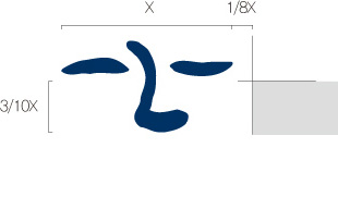 우측 배치 시 - 좌측 1/8 X, 상단3/10위치에 배치